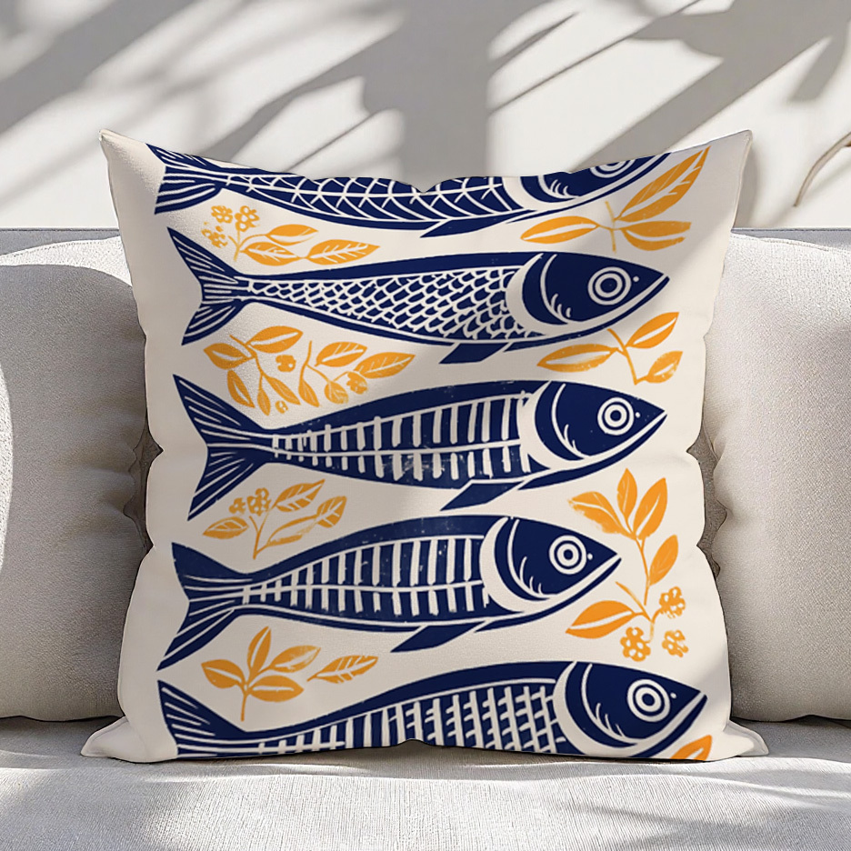 1pc Danish Woodcut Sardine Pil - огляд і ціна Pillow Insert 18X18