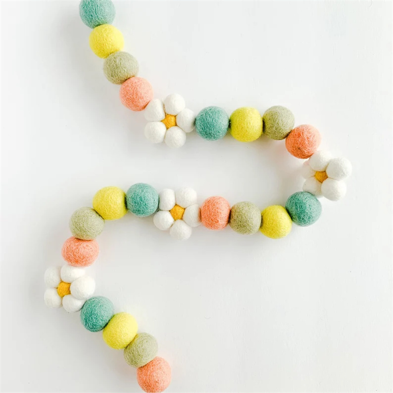 Ins Wool Felt Balls Daisy Flow - огляд і ціна Home Textiles & Decorations