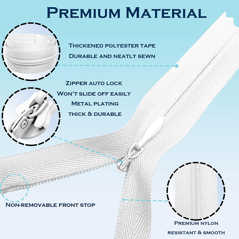 100pcs Invisible Zippers 28-60 - огляд і ціна Home Textiles Sale