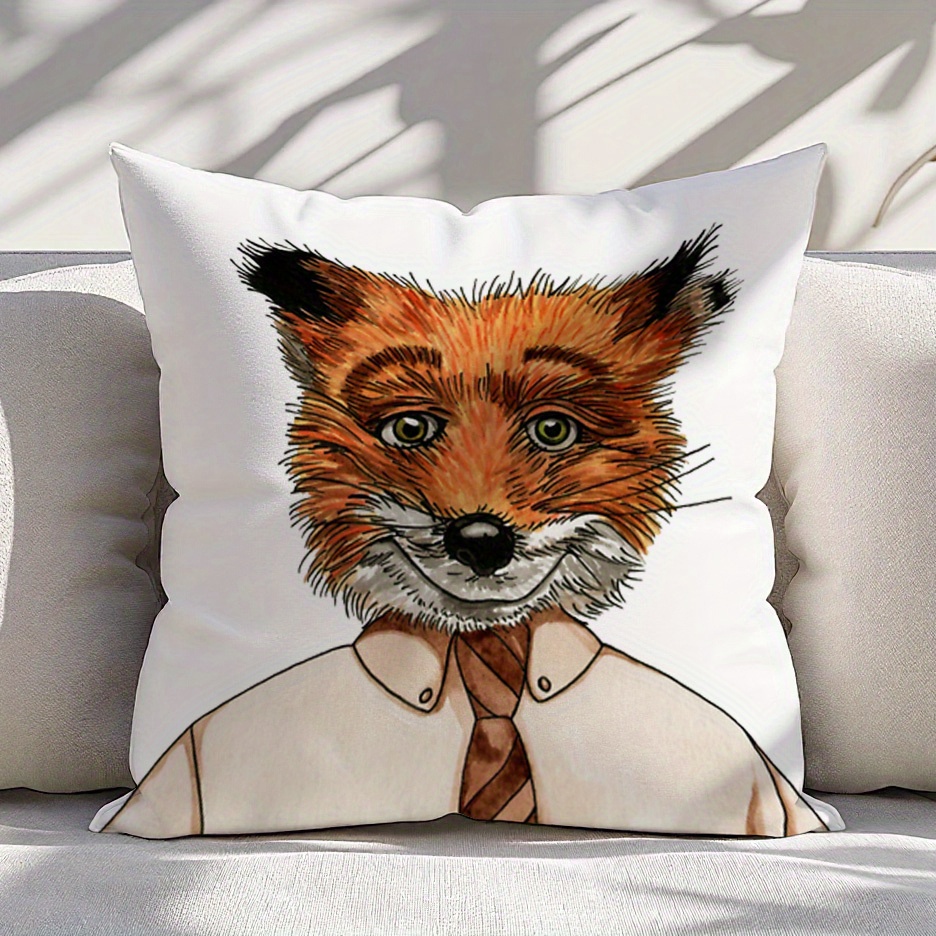 1pc Mr. Fox Pillow Cover Autum - огляд і ціна Pillow Insert 18X18