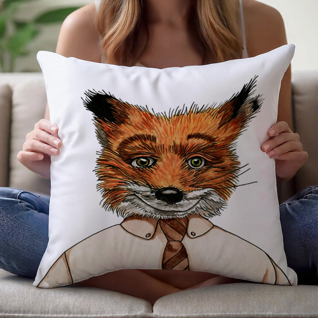 1pc Mr. Fox Pillow Cover Autum - огляд і ціна Pillow Insert 18X18