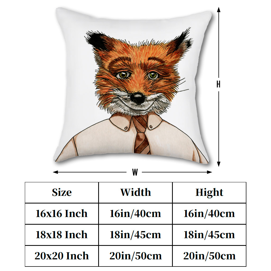 1pc Mr. Fox Pillow Cover Autum - огляд і ціна Pillow Insert 18X18