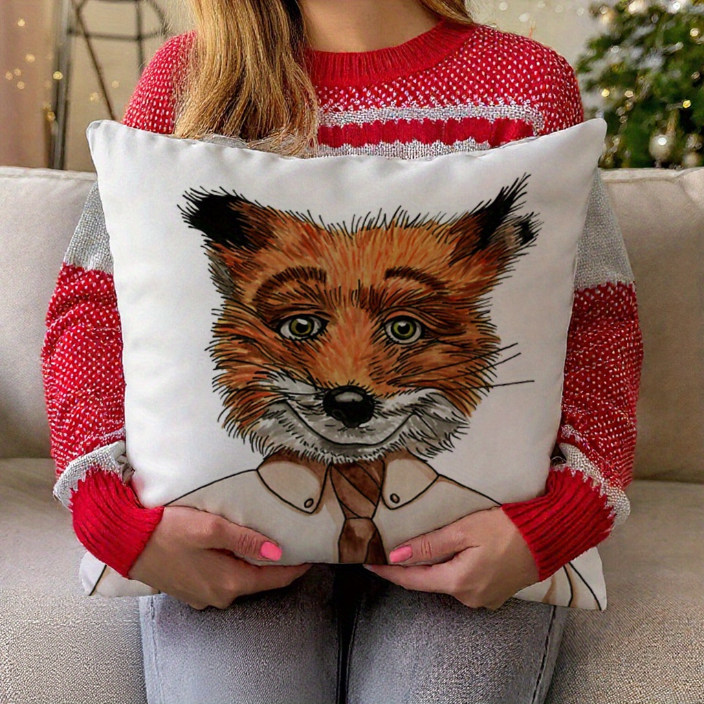 1pc Mr. Fox Pillow Cover Autum - огляд і ціна Pillow Insert 18X18
