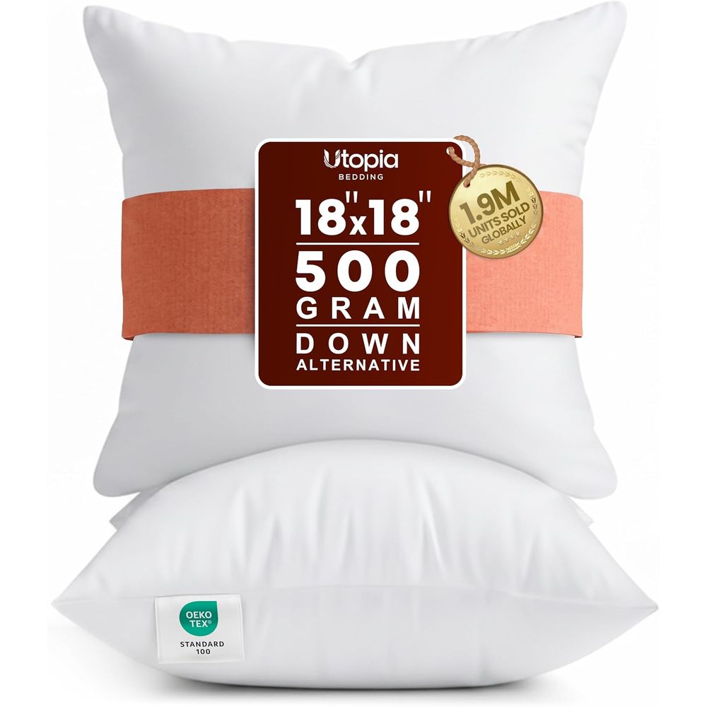 Pair of 18x18 White Pillow Ins - огляд і ціна Pillow Insert 18X18