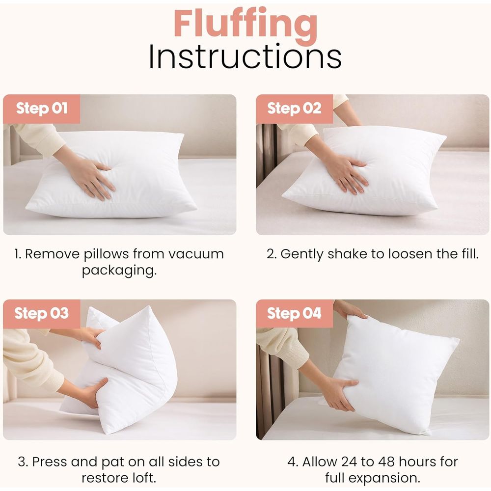 Pair of 18x18 White Pillow Ins - огляд і ціна Pillow Insert 18X18